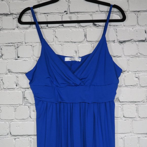 NWT - Women's Sleeveless Knee Length Maternity Dress - Blue - Picture 5 of 6